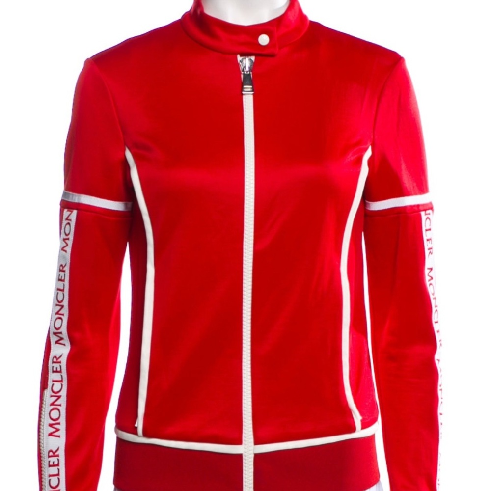 Moncler Women's Bold Red Bomber Jacket
